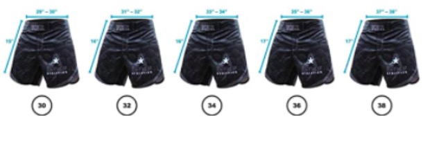 Anthem Athletics BJJ Short size chart