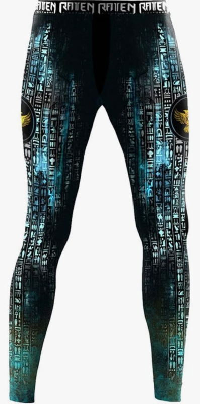 Raven Fightwear Men's The Gods of Egypt Anubis Leggings Spats MMA