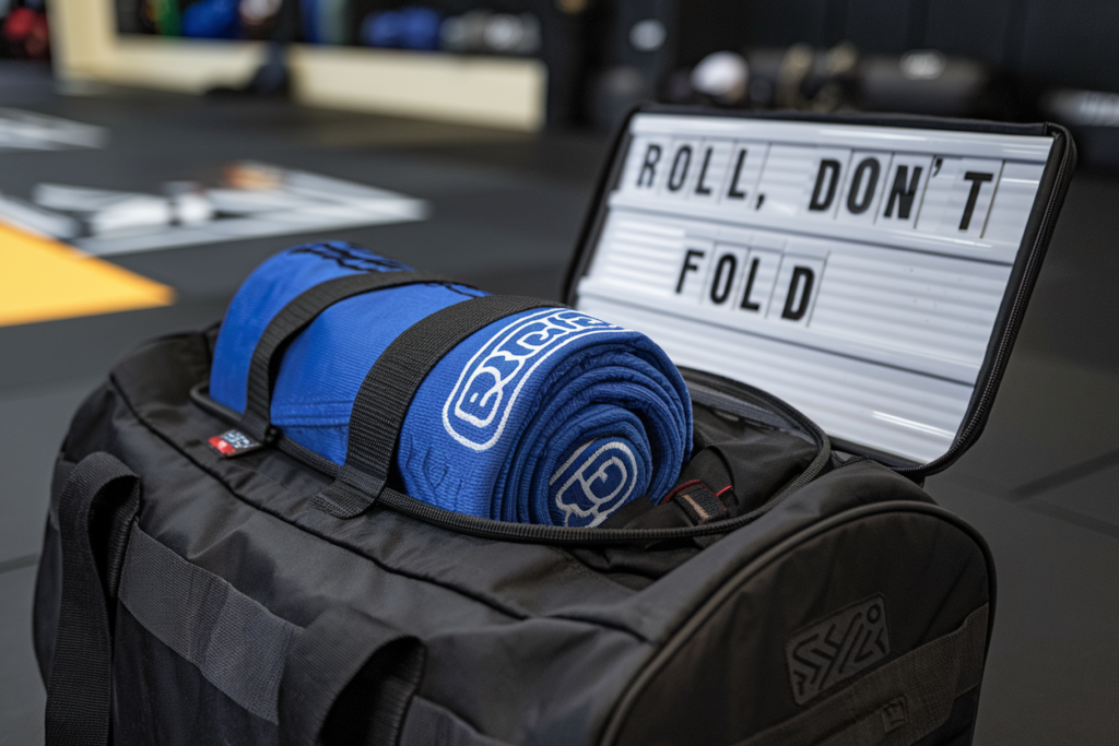 rolling not folding your bjj gi for travelling